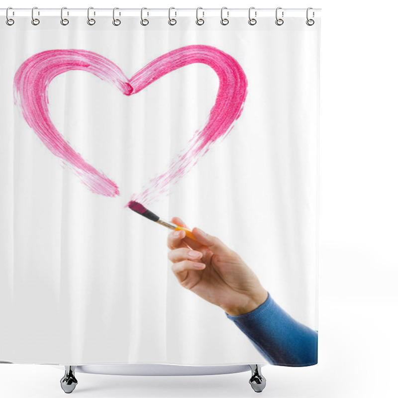 Personality  Painting Heart Shower Curtains