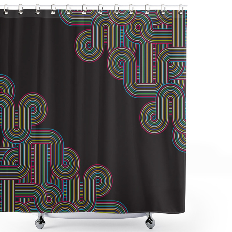 Personality  Twisted Lines Shower Curtains