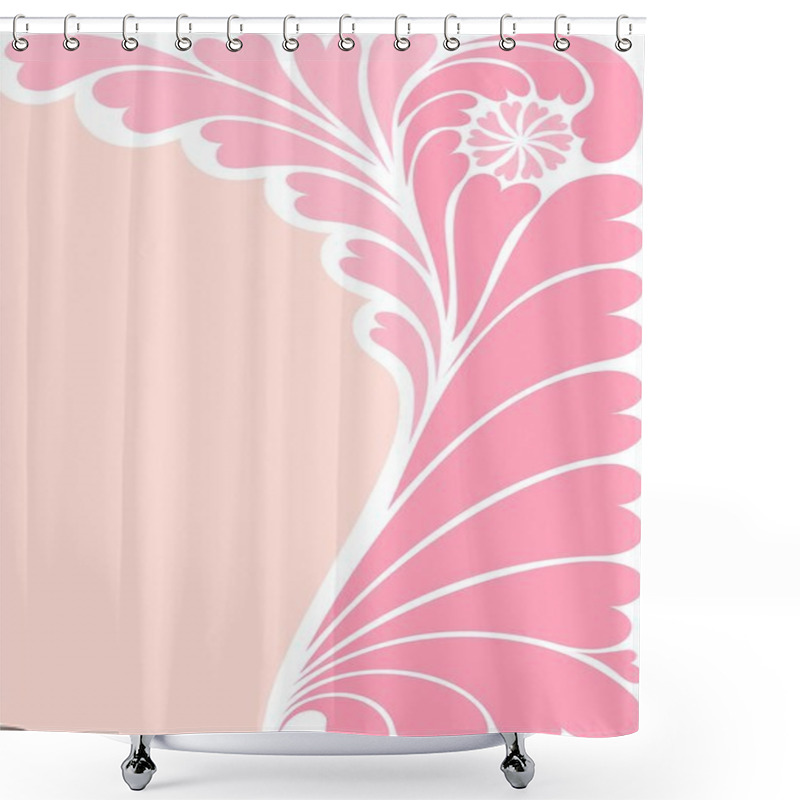 Personality  Pink Background With Hearts Shower Curtains