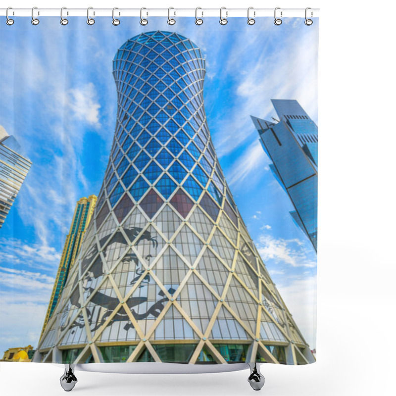 Personality  Tornado Tower Doha Shower Curtains