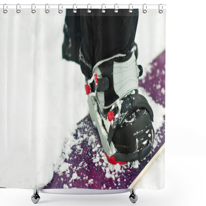 Personality  Getting Ready To Snowboard Shower Curtains