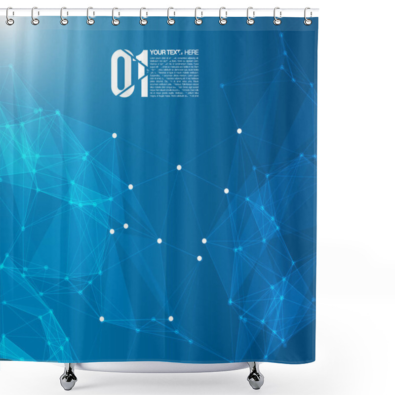 Personality  Abstract Mesh Background With Circles, Lines And Shapes Shower Curtains