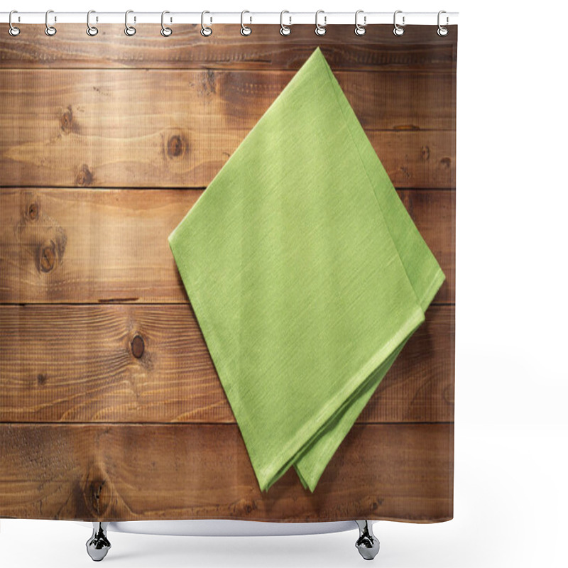 Personality  Cloth Napkin On Wood Shower Curtains