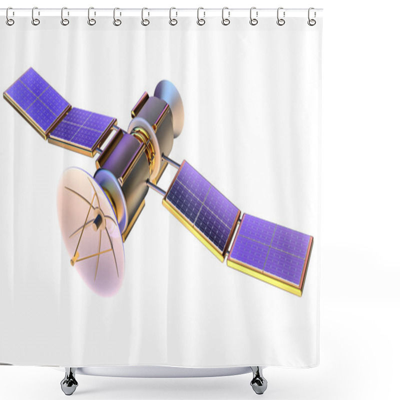 Personality  3D Model Of An Artificial Satellite Of The Earth Shower Curtains