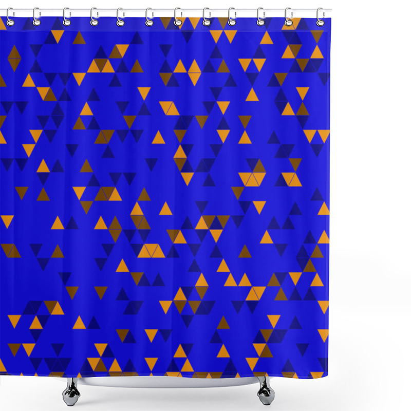 Personality  Retro Geometric Triangle Pattern Shower Curtains