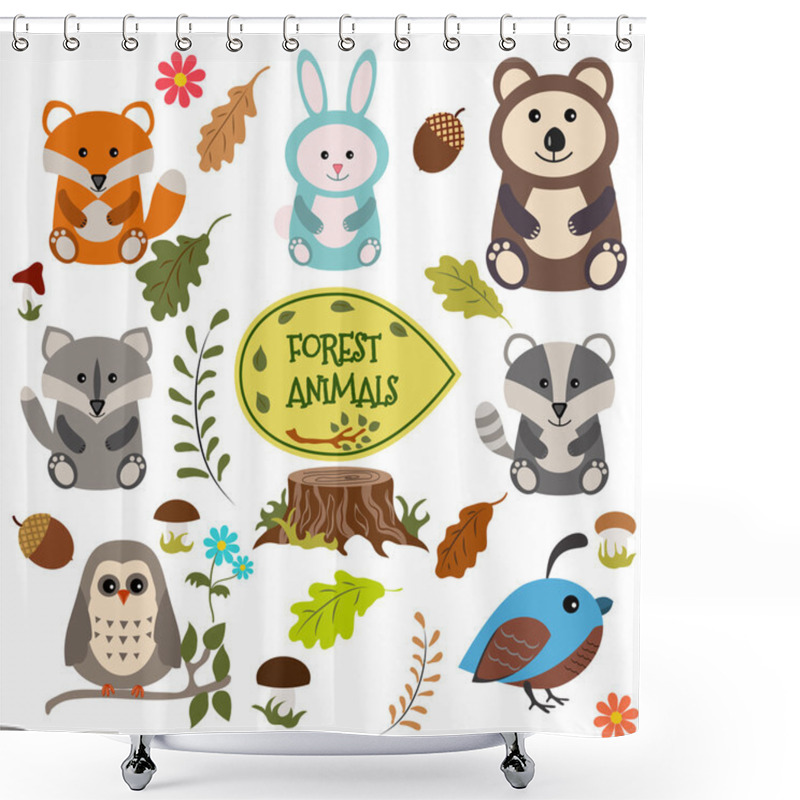 Personality  Forest Animals. Shower Curtains