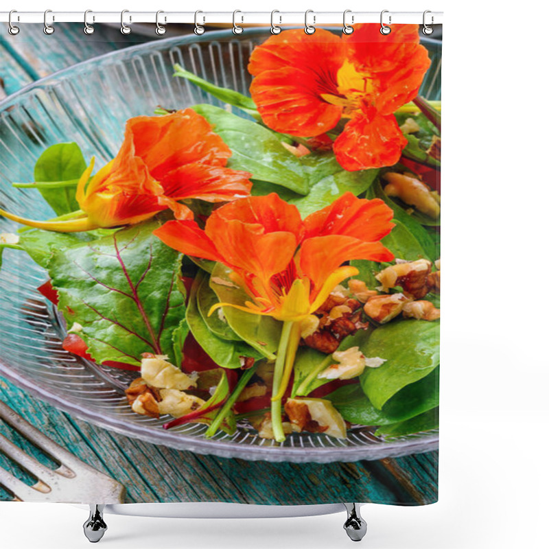 Personality  Summer Nasturtium Salad Shower Curtains