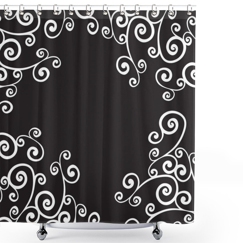 Personality  Curly Background Shower Curtains