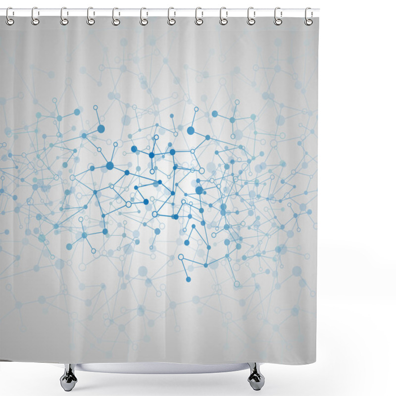 Personality  Molecule Connection Background Shower Curtains