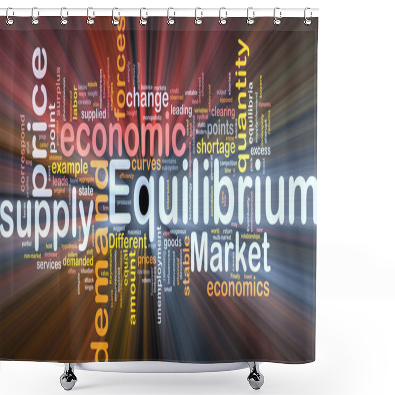 Personality  Equilibrium Background Concept Glowing Shower Curtains