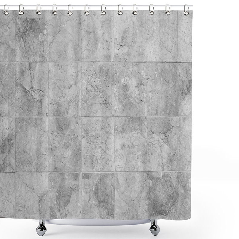 Personality  Marble Stone Tiled Floor Shower Curtains