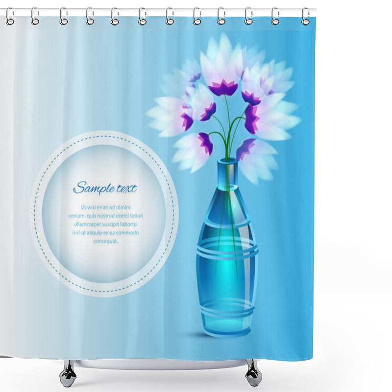 Personality  Spring Flowers In A Vase Shower Curtains