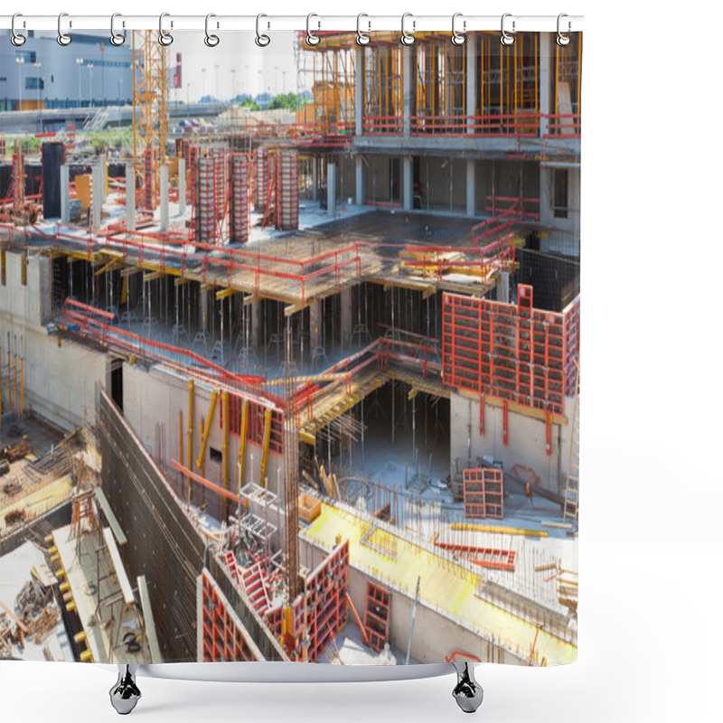 Personality  Building Construction Site Shower Curtains