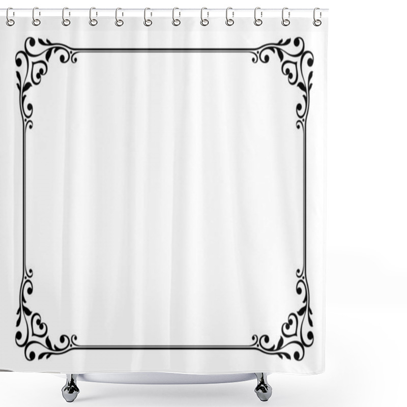 Personality  Calligraphy Ornamental Decorative Frame Shower Curtains