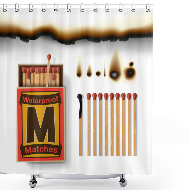 Personality  Matchbox And Matches Shower Curtains