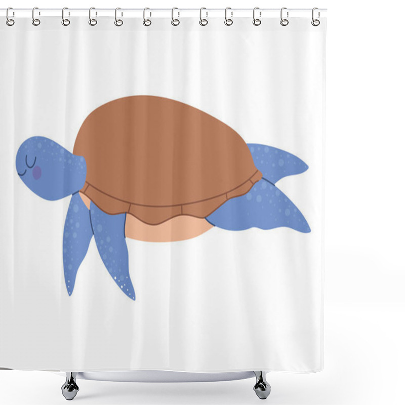 Personality  Nice Blue Turtle Shower Curtains