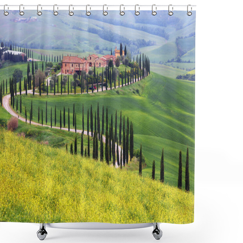 Personality  Summer Landscape In Tuscany, Italy, Europe Shower Curtains