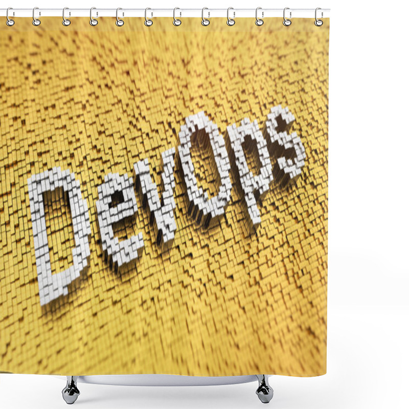 Personality  Pixelated DevOps System Shower Curtains