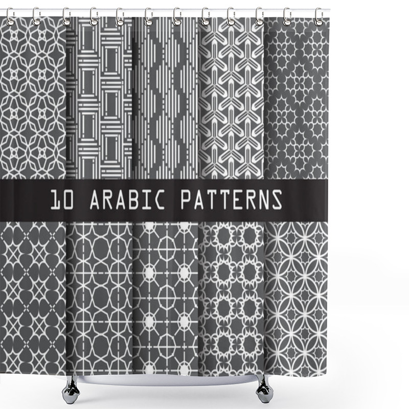 Personality  10 Arbic Patterns Shower Curtains