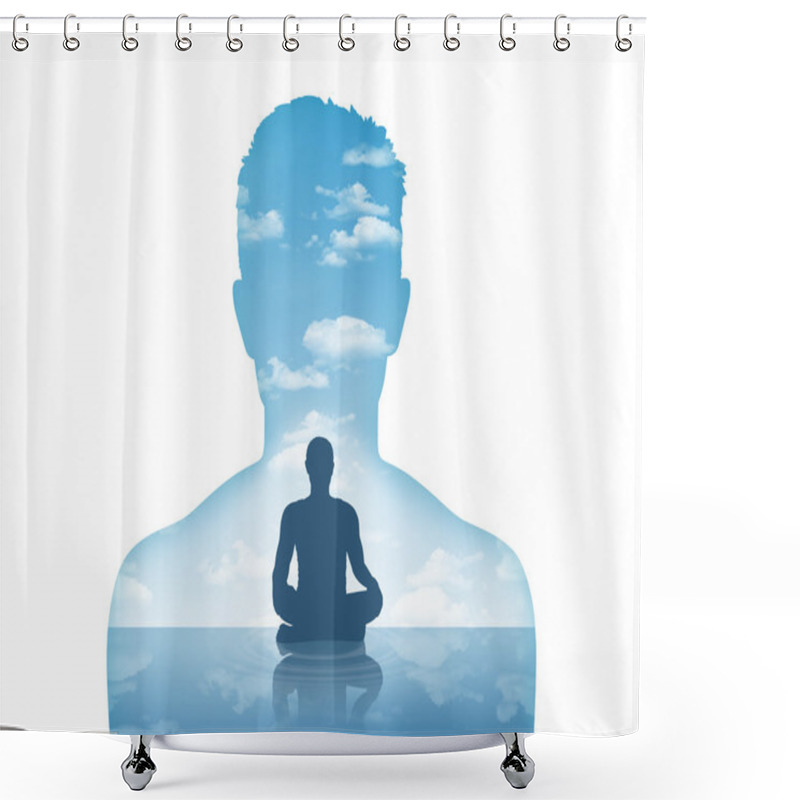 Personality  His Inner Peace Shower Curtains