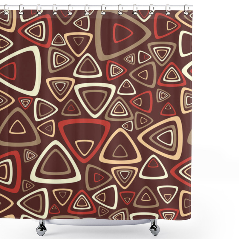 Personality  Background With Triangles Shower Curtains