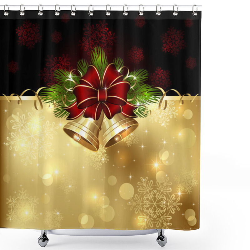 Personality  Christmas Background Shower Curtains