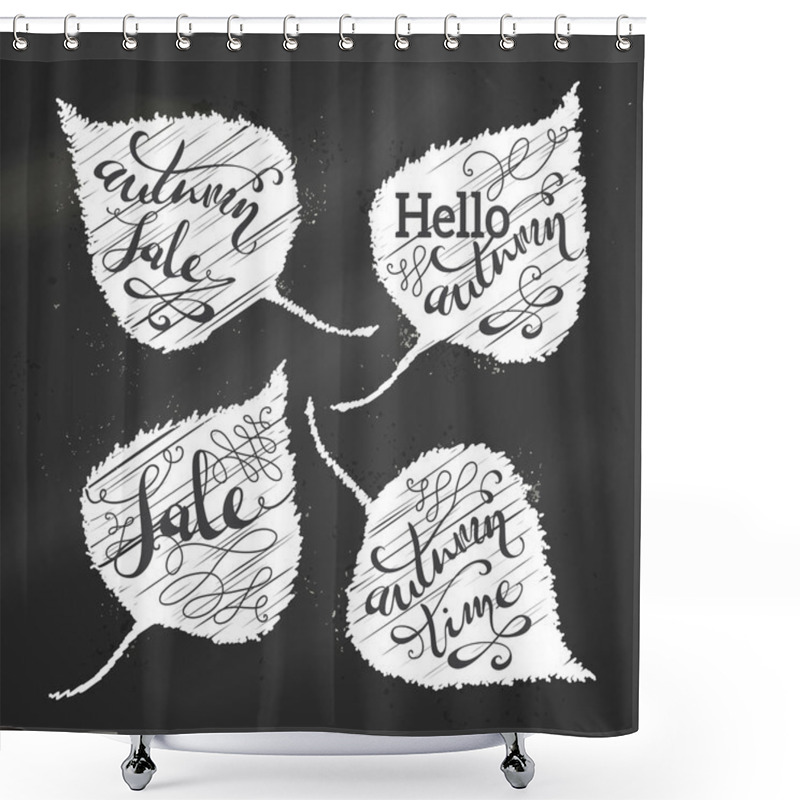 Personality  Chalk Autumn Lettering Shower Curtains