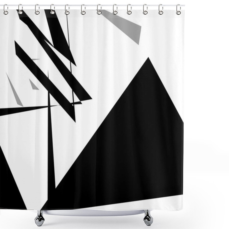 Personality  Abstract Geometric Shapes Background Shower Curtains