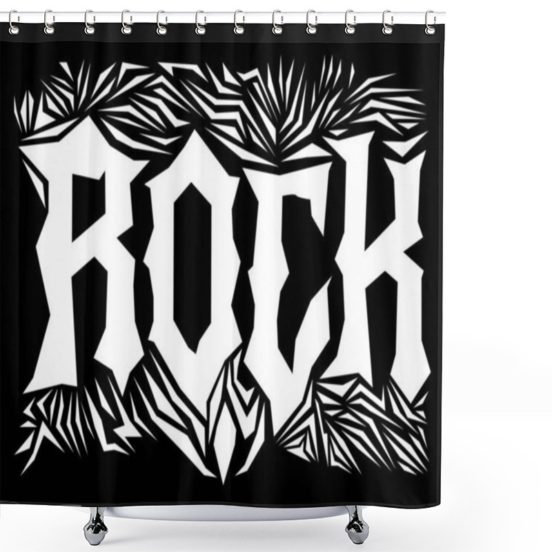 Personality  Rock Hardcore Post Design Template Metal Style Elements. Shower Curtains