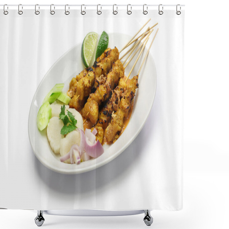 Personality  Chicken Satay, Indonesian Cuisine Shower Curtains