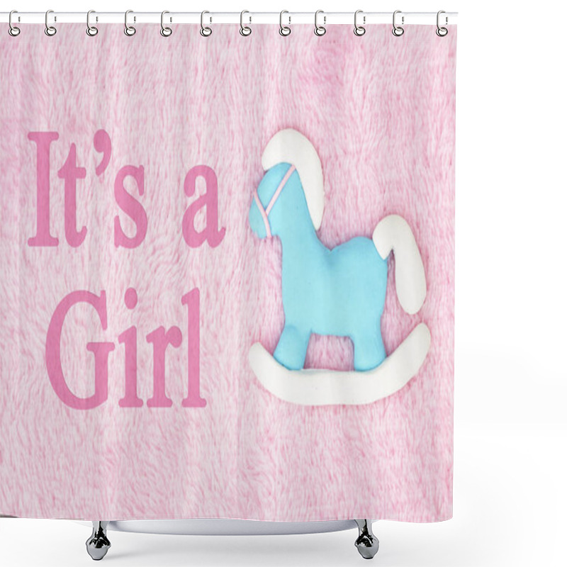 Personality  Old Fashion It's A Girl Message Shower Curtains