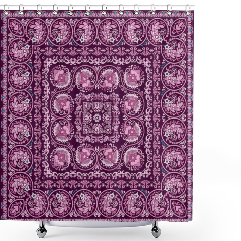 Personality  Vector Floral Ethnic Ornamental Illustration Shower Curtains