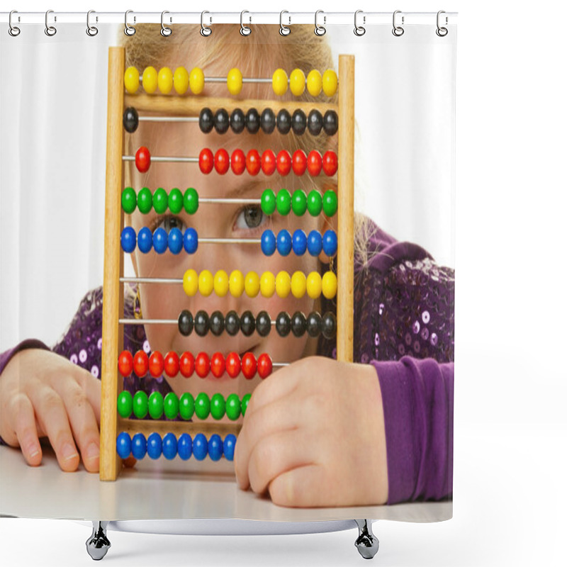 Personality  School Child Is Expecting An Abacus Shower Curtains