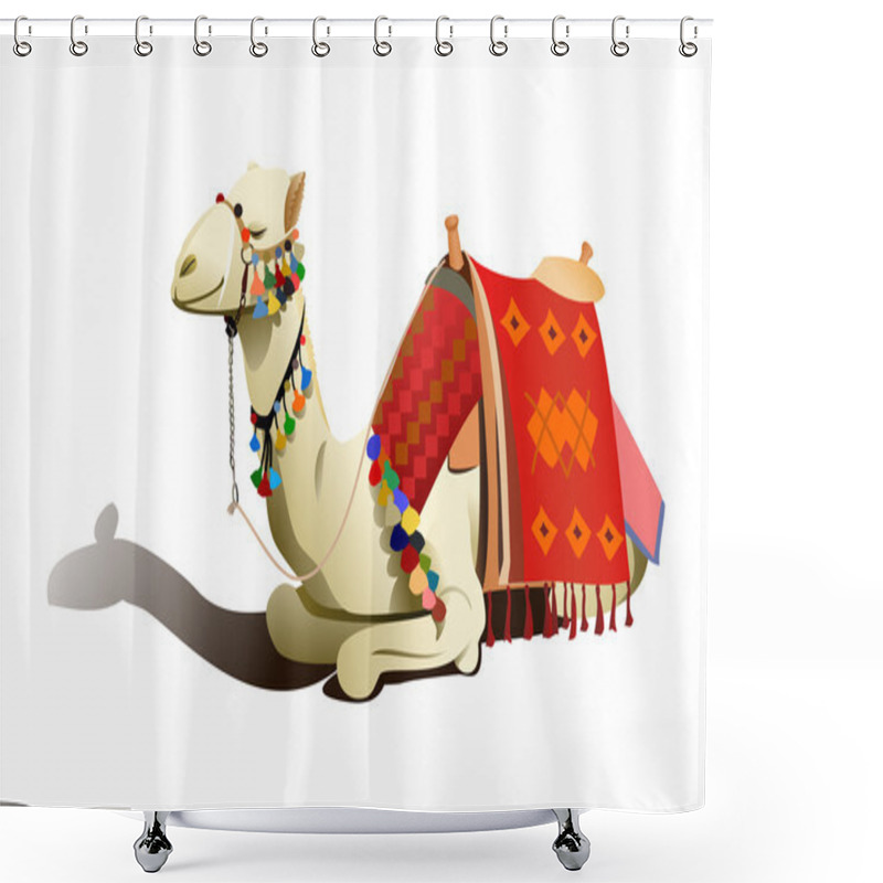 Personality  Saddled Camel Resting Shower Curtains