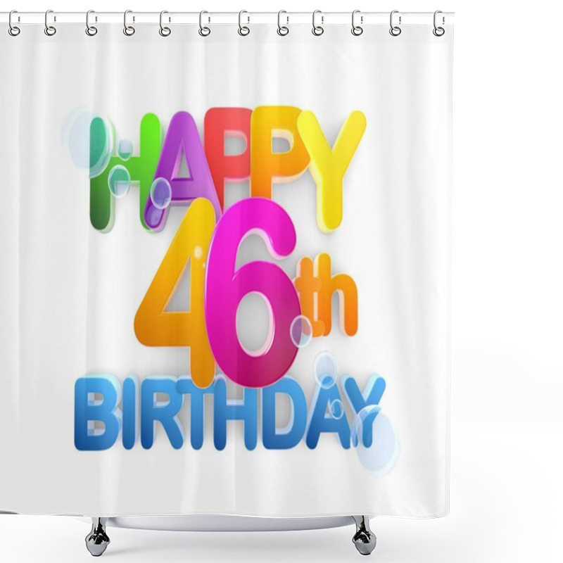 Personality  Happy 46th Title, Birthday Light Shower Curtains