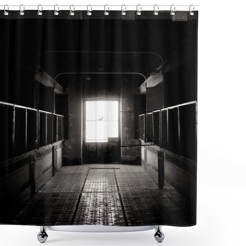 Personality  Dark And Abandoned Place Shower Curtains