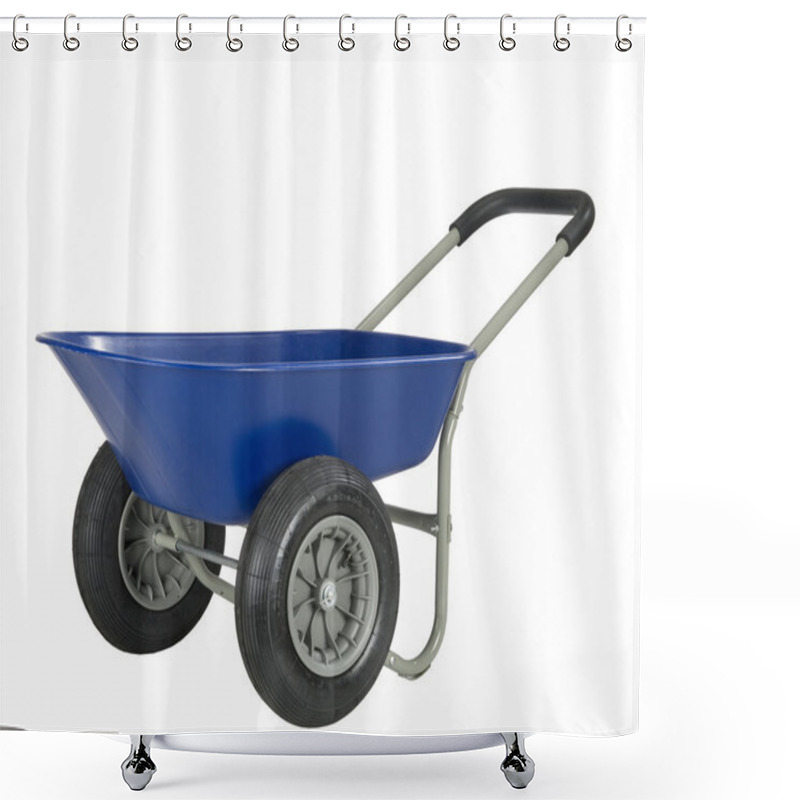 Personality  Blue Wheelbarrow Shower Curtains