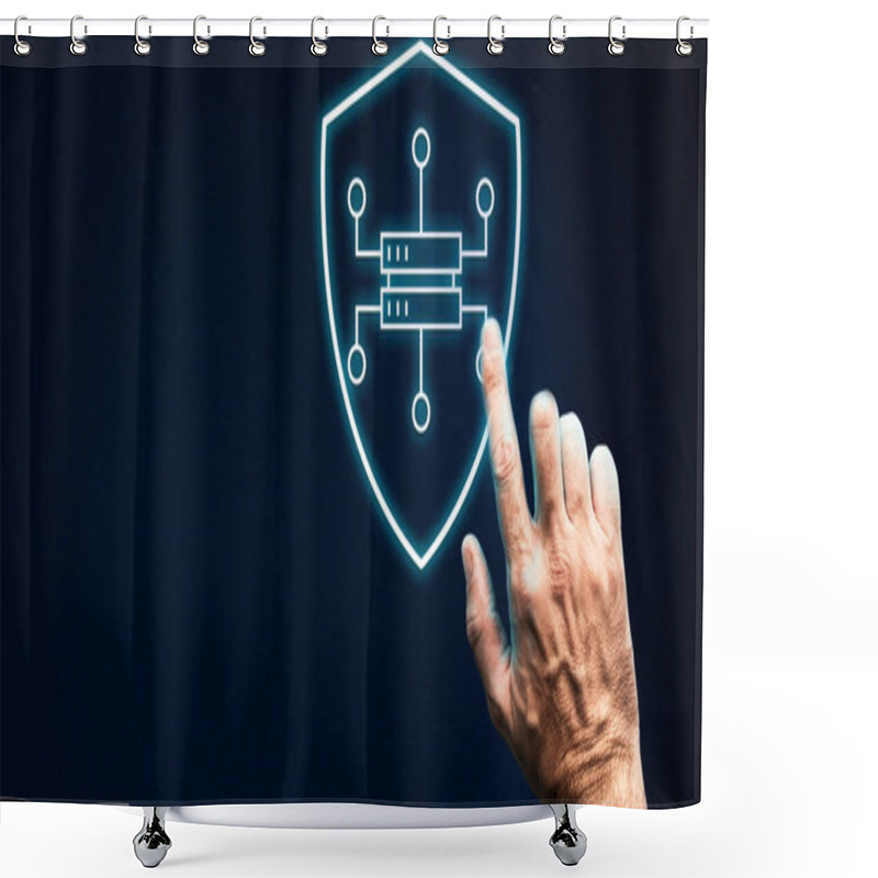 Personality  Network Infrastructure Is The Foundational Framework Of Hardware, Software, And Protocols That Enable Communication, Connectivity, And Data Exchange Across A Network Shower Curtains