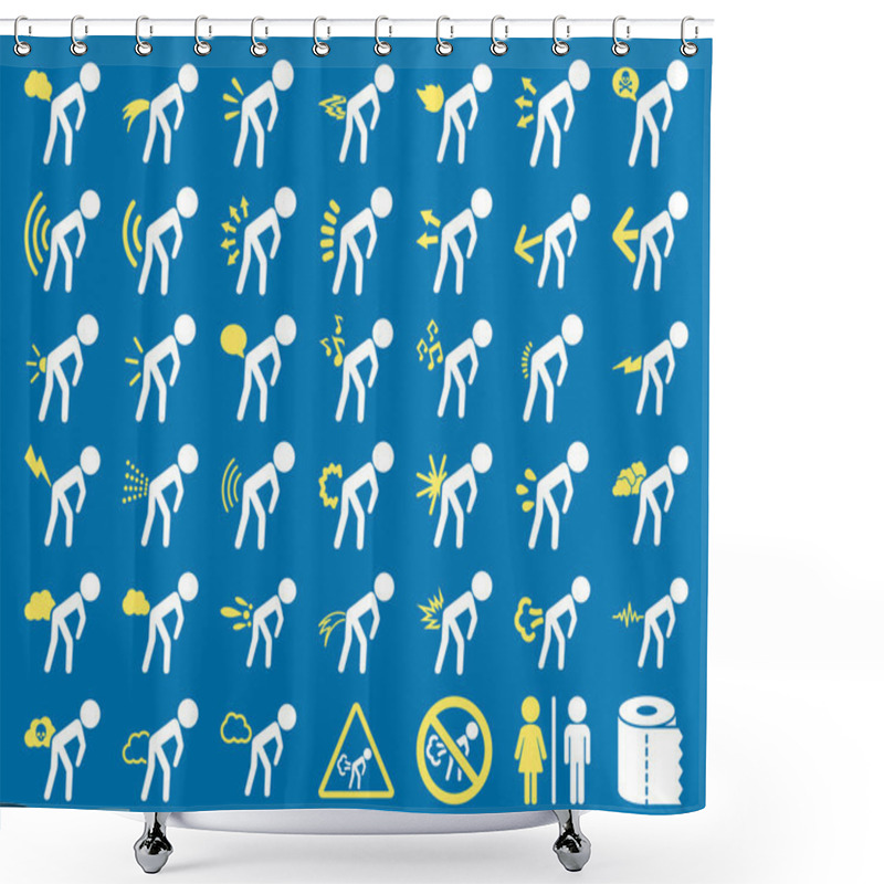 Personality  Stink Children Icon Set Shower Curtains