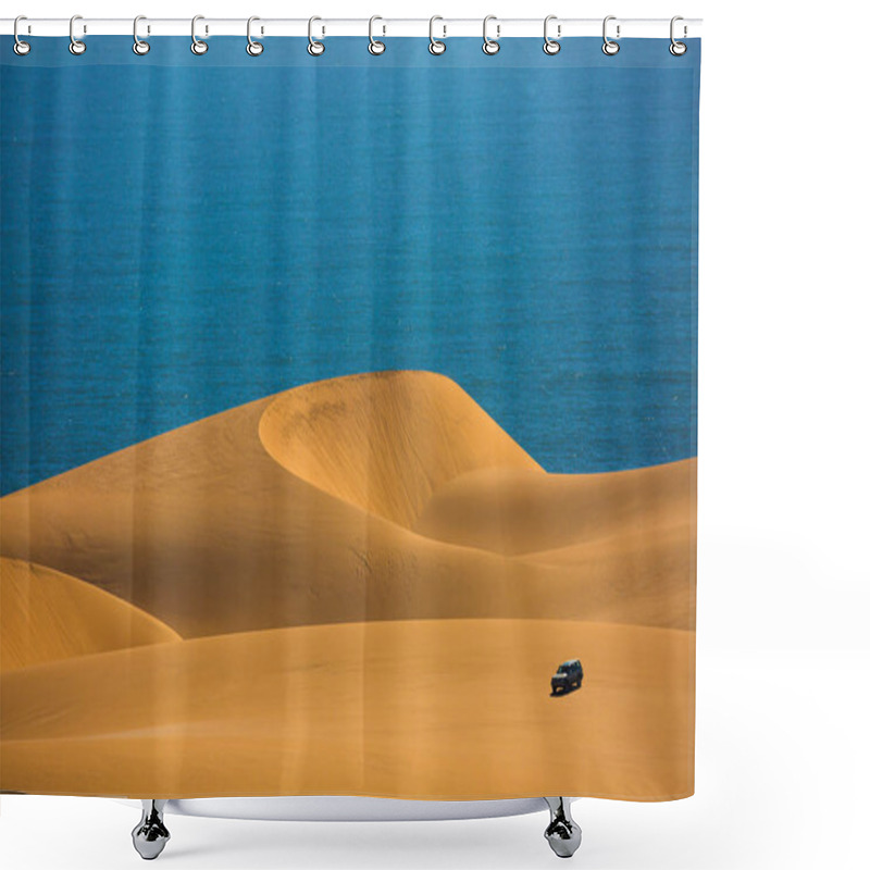 Personality  Jeep Riding Through Sand Dunes Shower Curtains