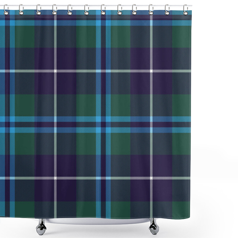 Personality  Douglas Tartan Fabric Texture Seamless Pattern Shower Curtains