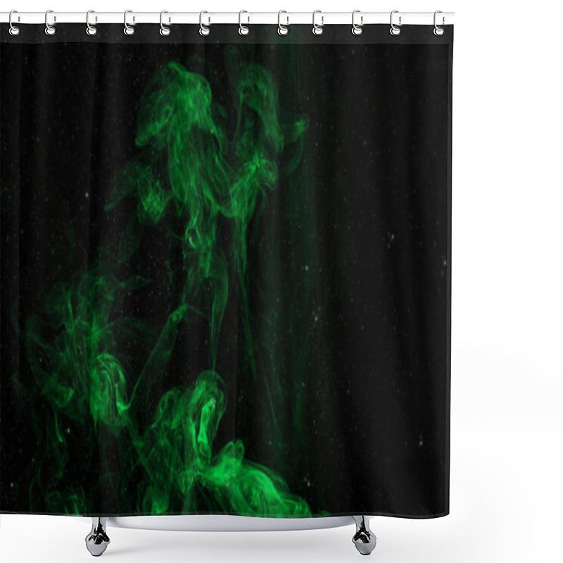 Personality  Abstract Spiritual Green Smoky Background Shower Curtains