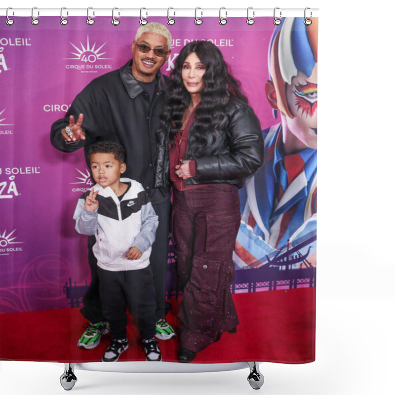 Personality  Slash Electric Alexander Edwards, Alexander Edwards And Cher Arrive At Cirque Du Soleil's 'KOOZA' Red Carpet Premiere Held At The Santa Monica Pier On October 24, 2024 In Santa Monica, Los Angeles, California, United States. Shower Curtains