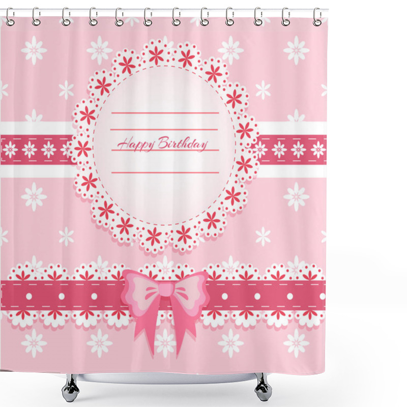 Personality  Vector Birthday Card,  Vector Illustration   Shower Curtains