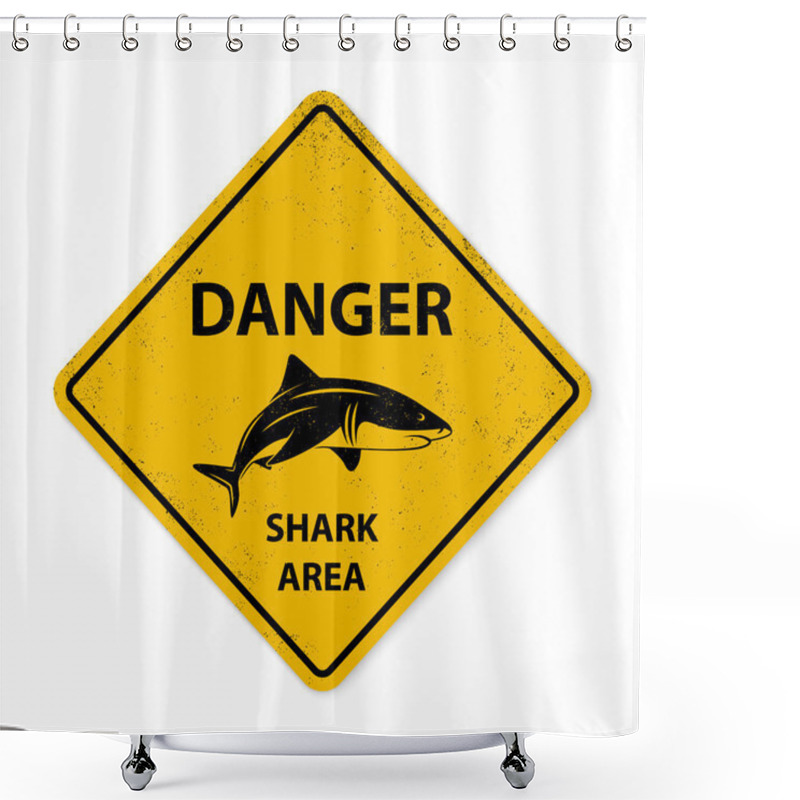 Personality  Shark Sighting Sign Shower Curtains