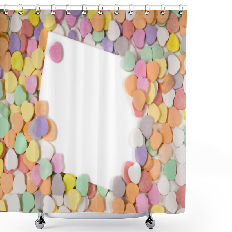 Personality  Valentines' Day Notecard Shower Curtains