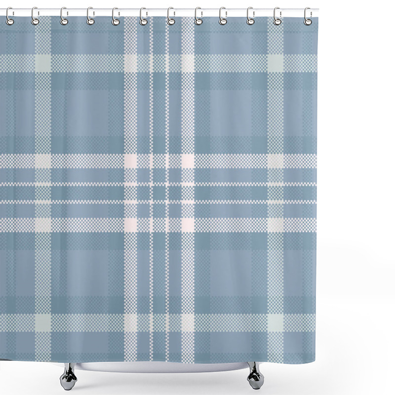 Personality  Seamless Checkered Pattern In Muted Tones With Soft Grid Symmetry. Excellent For Contemporary Interiors, Minimal Textile Designs, Or Sophisticated Gift Wraps. Shower Curtains