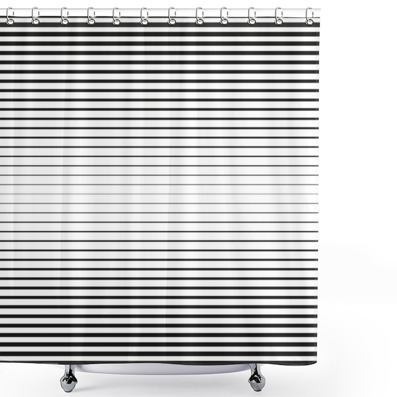 Personality  Seamless Halftone Background. Horizontal Lines Repeatable Pattern. Shower Curtains