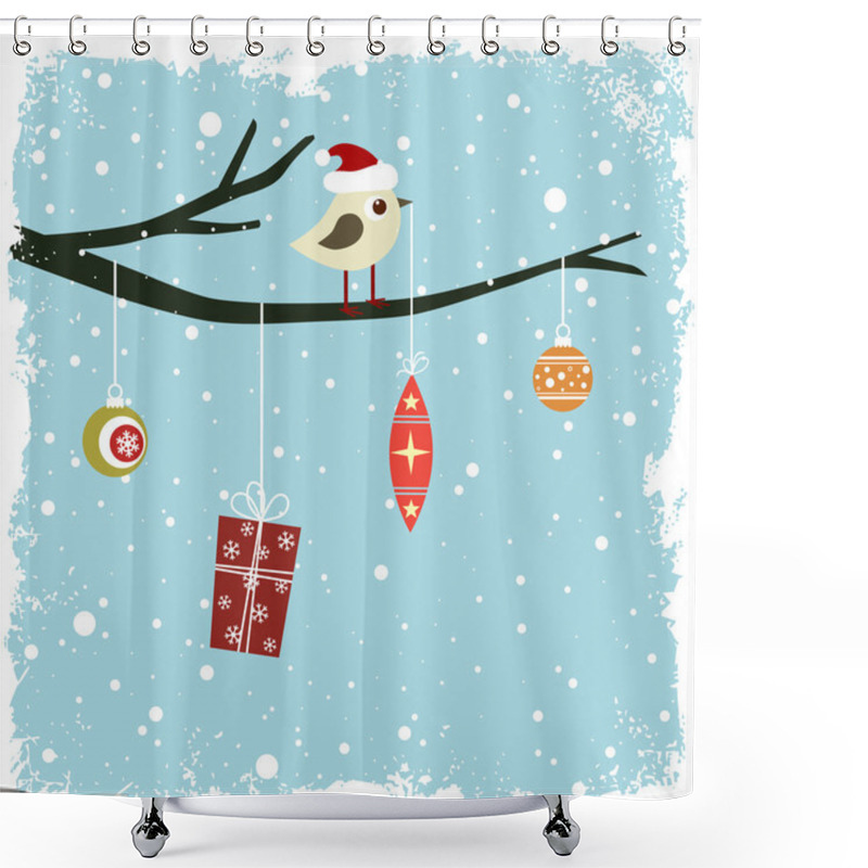 Personality  Winter Card Shower Curtains