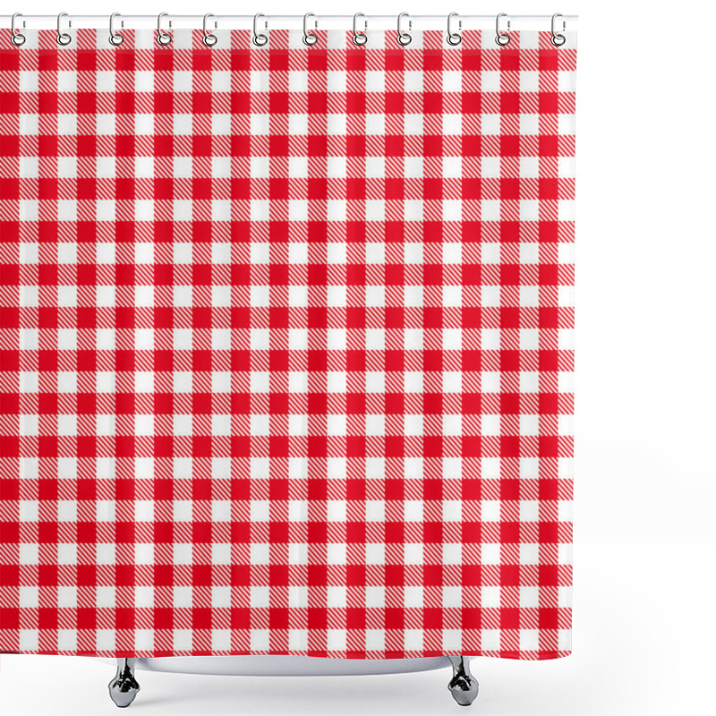 Personality  Checkered Tablecloths Pattern - Endless - Red Shower Curtains